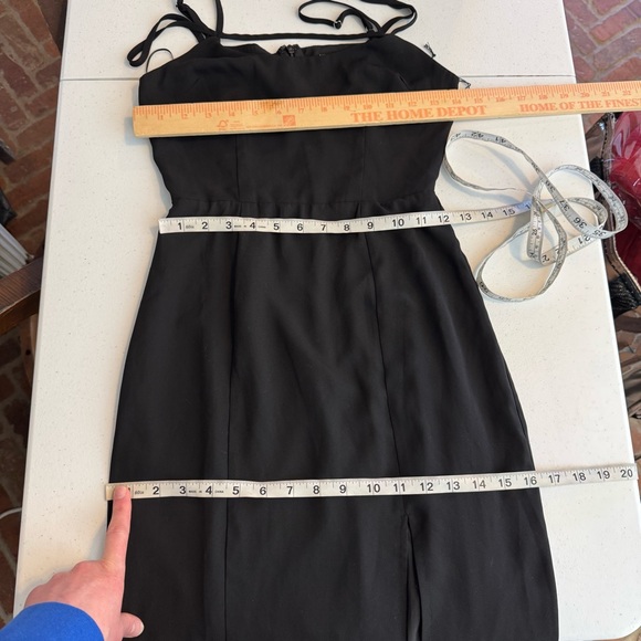 Superdown Analisa Maxi Dress Black XS Slip Off Shoulder High Slit Gown Sexy Girl - Picture 8 of 9